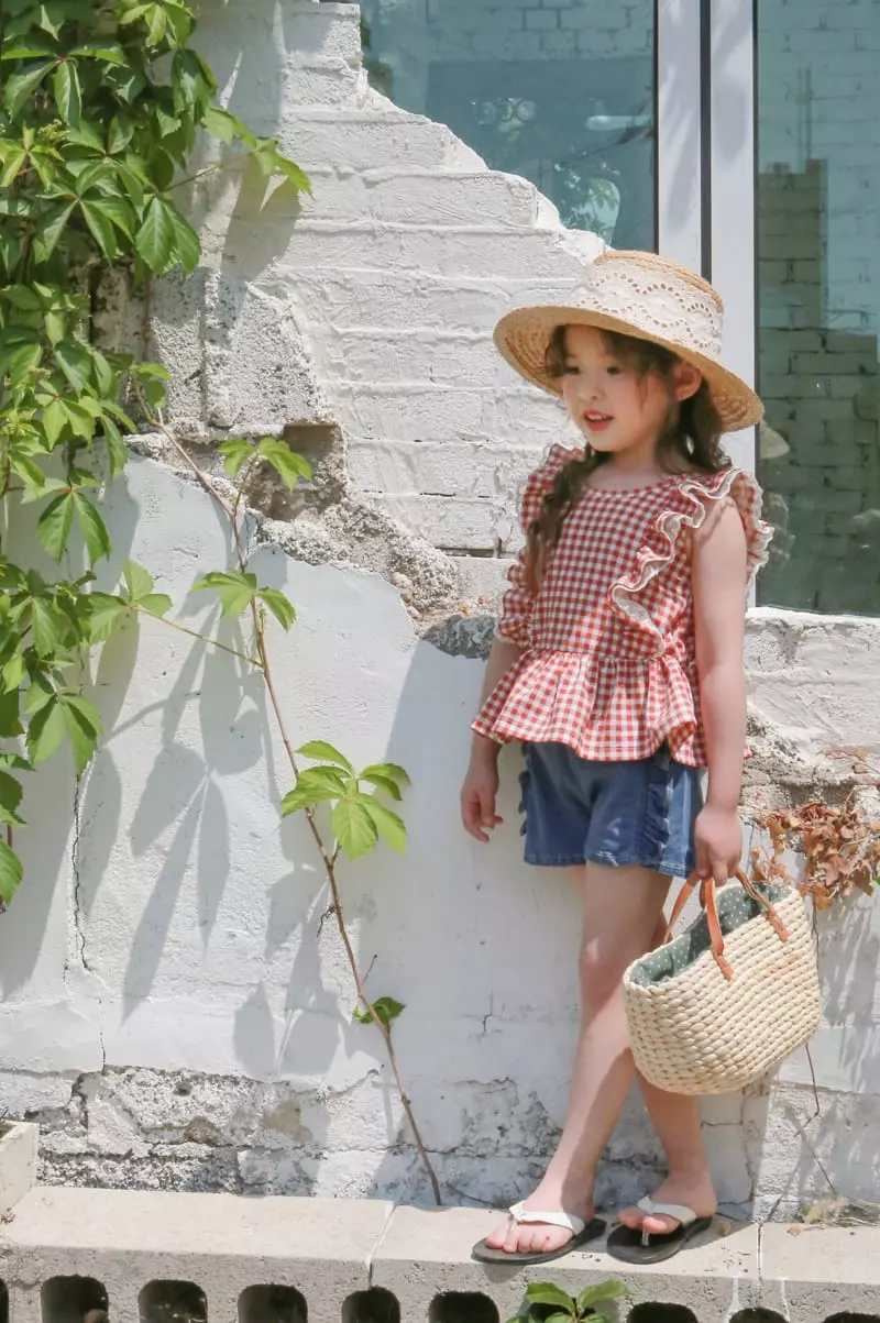 Flo - Korean Children Fashion - #todddlerfashion - Check Top - 2