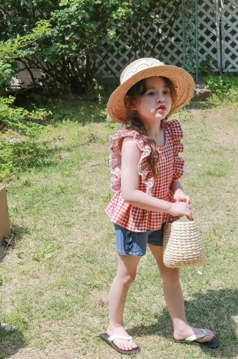 Flo - Korean Children Fashion - #toddlerclothing - Check Top - 3