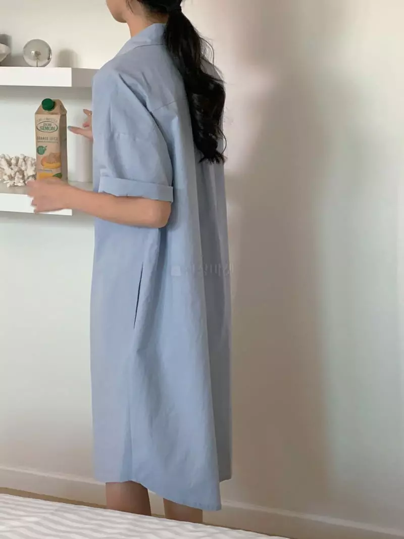 Frill - Korean Women Fashion - #momslook - Shirt Long One-piece - 3