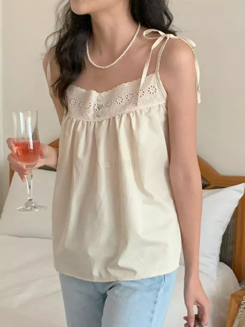 Frill - Korean Women Fashion - #momslook - Maybe Sleeveless - 2