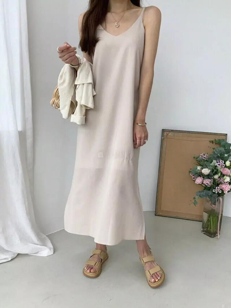 Frill - Korean Women Fashion - #momslook - Slip Sleeveless One-piece - 6