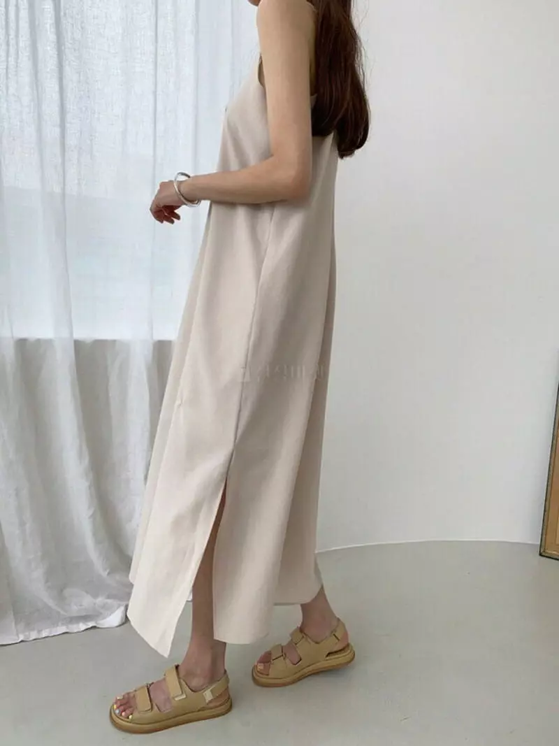 Frill - Korean Women Fashion - #momslook - Slip Sleeveless One-piece - 9