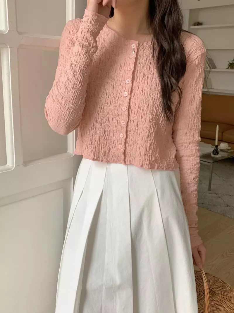 Frill - Korean Women Fashion - #momslook - Rinkle Cardigan