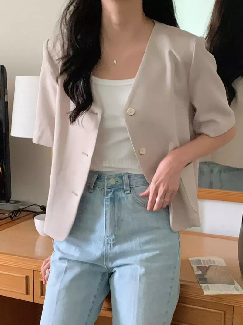 Frill - Korean Women Fashion - #momslook - Bottle Jacket