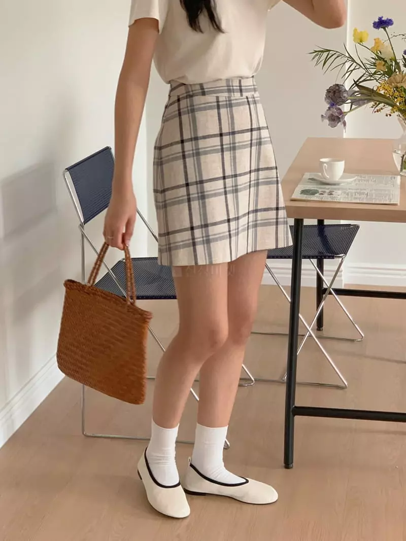 Frill - Korean Women Fashion - #pursuepretty - Check Skirt - 8