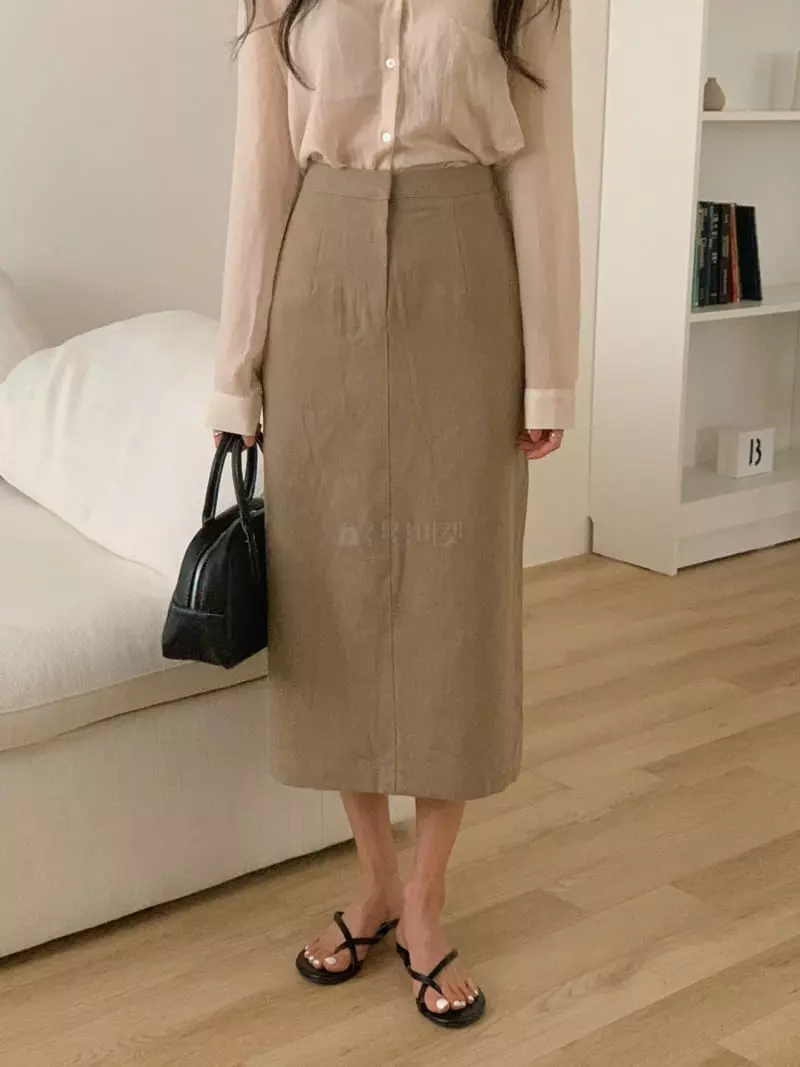 Frill - Korean Women Fashion - #romanticstyle - Linen H Skirt - 2