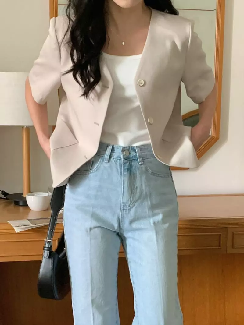 Frill - Korean Women Fashion - #womensfashion - No Collar Jacket - 4