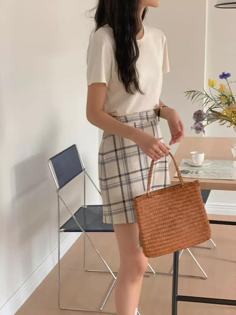 Frill - Korean Women Fashion - #vintagekidsstyle - Check Skirt - 7