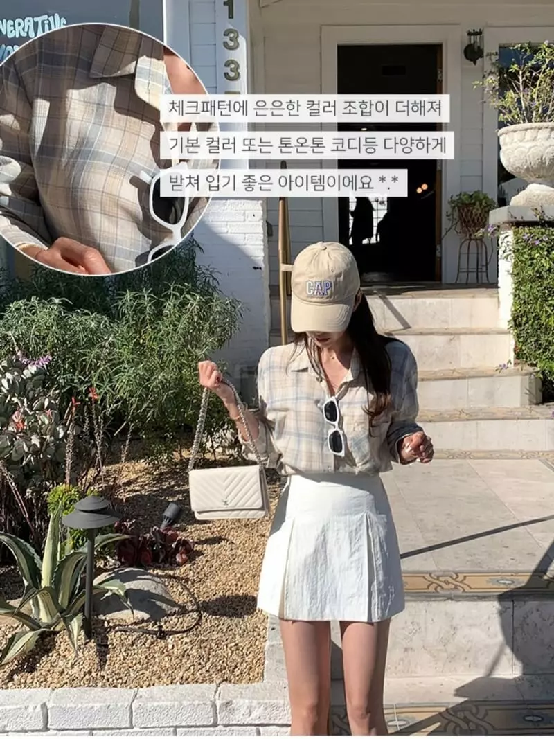 Frill - Korean Women Fashion - #womensfashion - Momo Check Shirt - 3