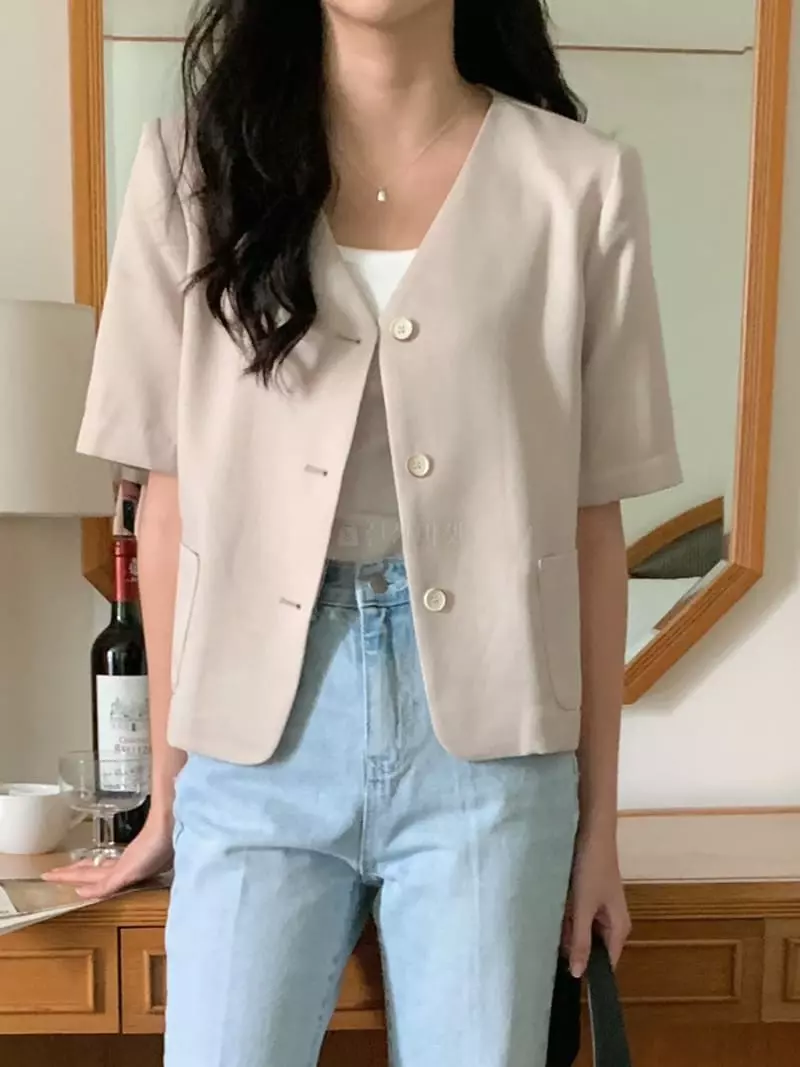 Frill - Korean Women Fashion - #womensfashion - No Collar Jacket - 3