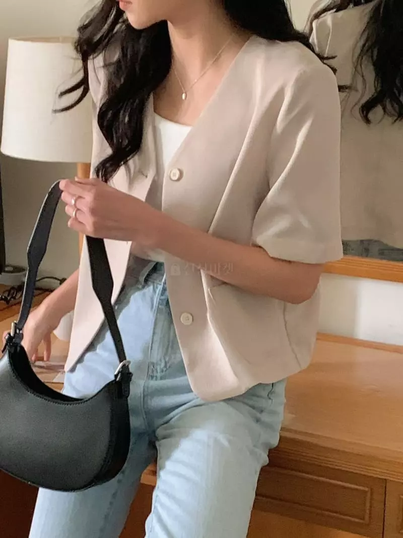 Frill - Korean Women Fashion - #womensfashion - Bottle Jacket - 2