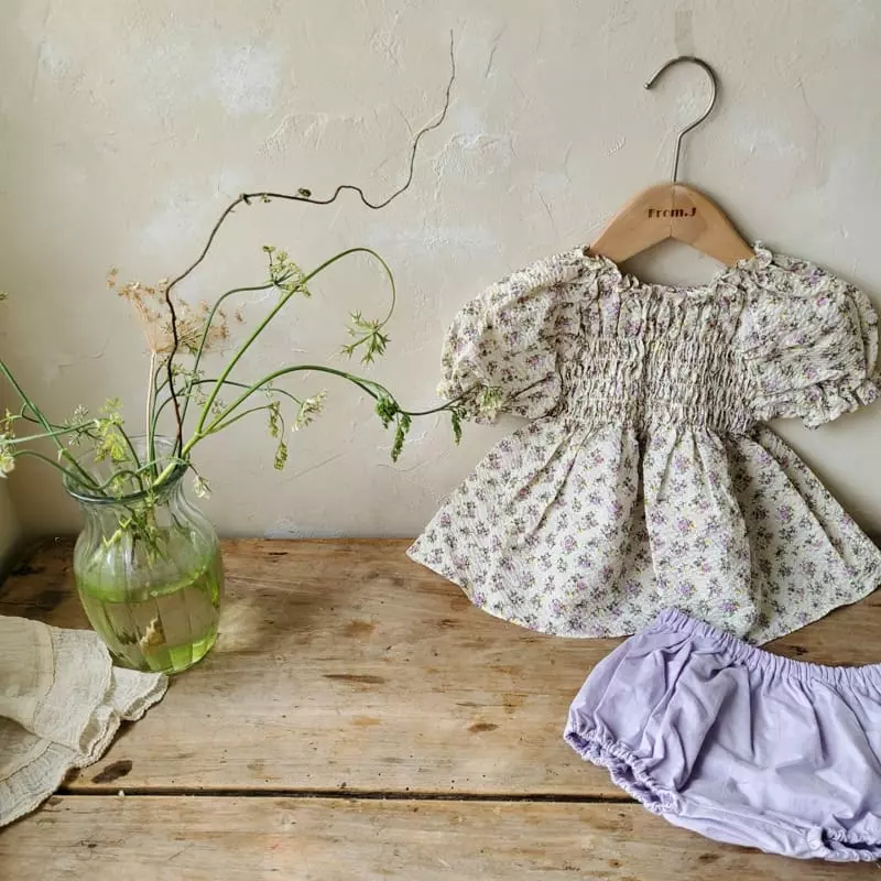 From J - Korean Baby Fashion - #babyboutique - Benjamin Smocked Top Bottom Set - 3