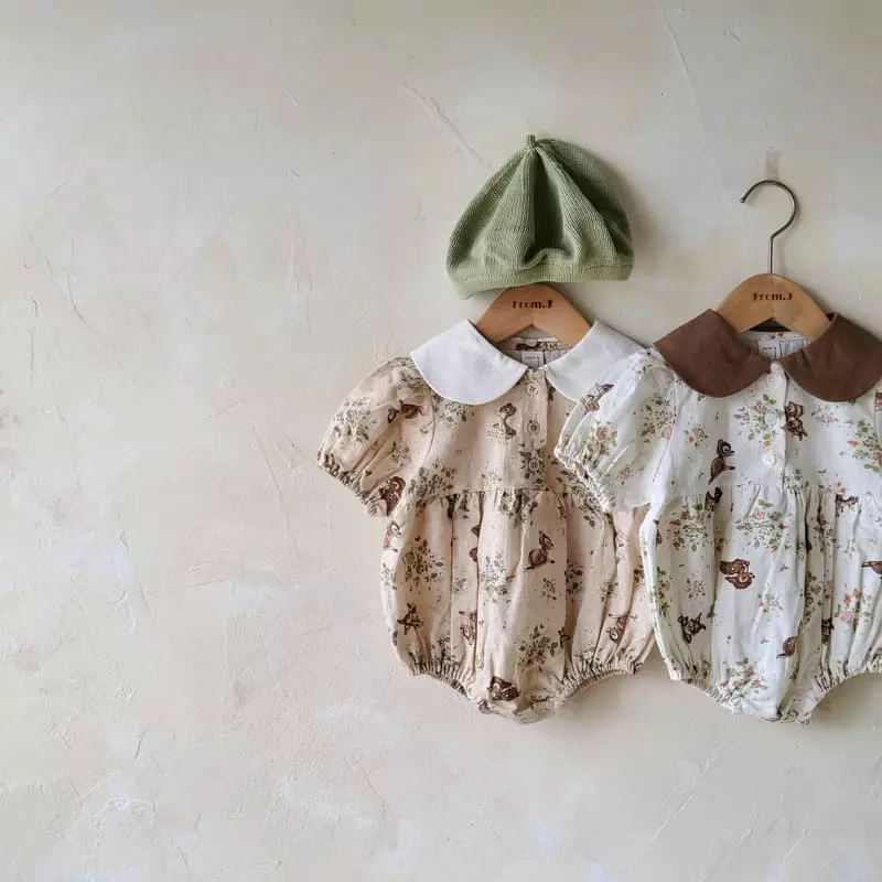 From J - Korean Baby Fashion - #babyclothing - Bambi Collar Bodysuit - 2