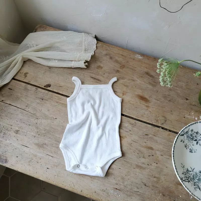 From J - Korean Baby Fashion - #babyclothing - Heart Sleeveless Bodysuit - 2