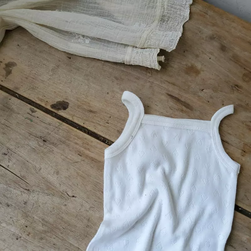From J - Korean Baby Fashion - #babyfashion - Heart Sleeveless Bodysuit - 3
