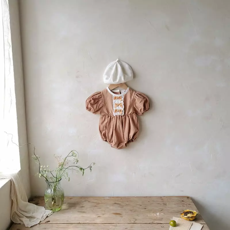 From J - Korean Baby Fashion - #babyfever - Ribbon Puff Bodysuit - 6