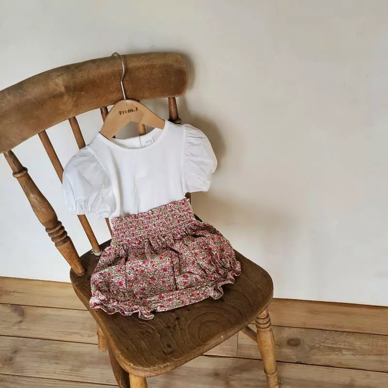From J - Korean Baby Fashion - #babygirlfashion - Small Flwoer Smocked To Bottom Set - 10