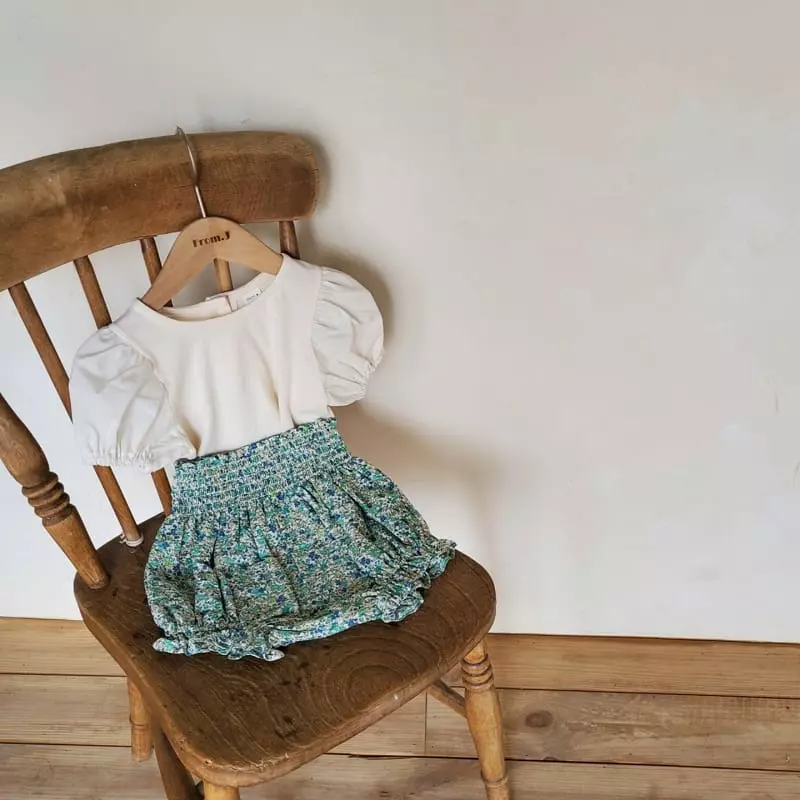From J - Korean Baby Fashion - #babylifestyle - Small Flwoer Smocked To Bottom Set - 11