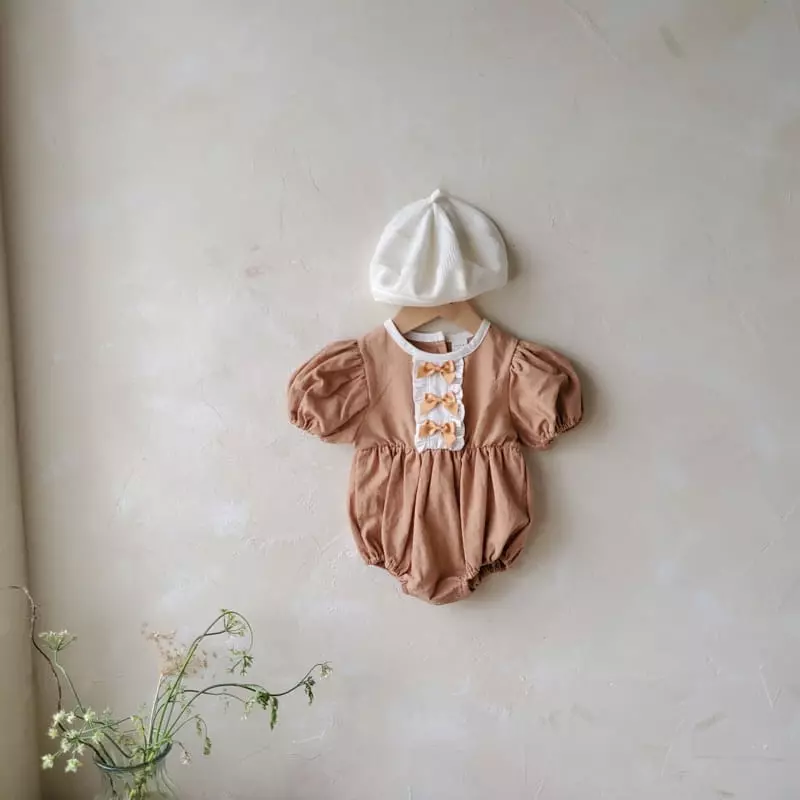 From J - Korean Baby Fashion - #babylifestyle - Ribbon Puff Bodysuit - 8