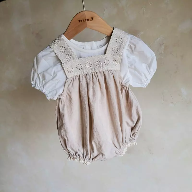 From J - Korean Baby Fashion - #babygirlfashion - Lala Lace Bodysuit - 4
