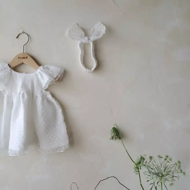 From J - Korean Baby Fashion - #babygirlfashion - Snow Flower One-piece - 4