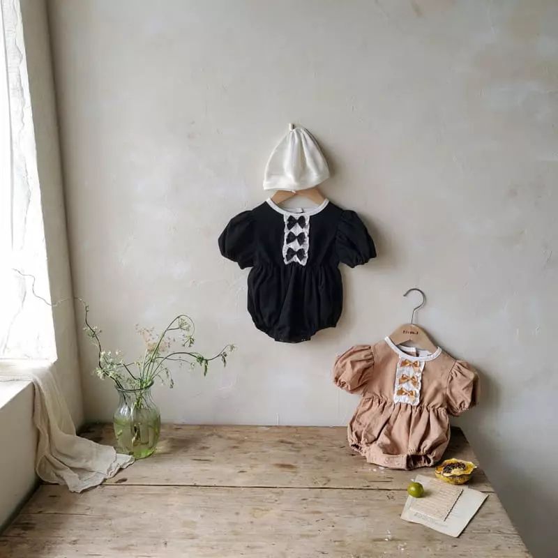 From J - Korean Baby Fashion - #babyoninstagram - Ribbon Puff Bodysuit - 9