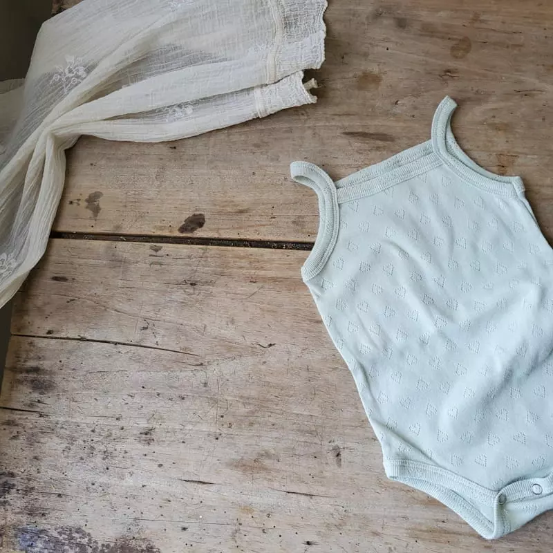 From J - Korean Baby Fashion - #babyoninstagram - Heart Sleeveless Bodysuit - 7