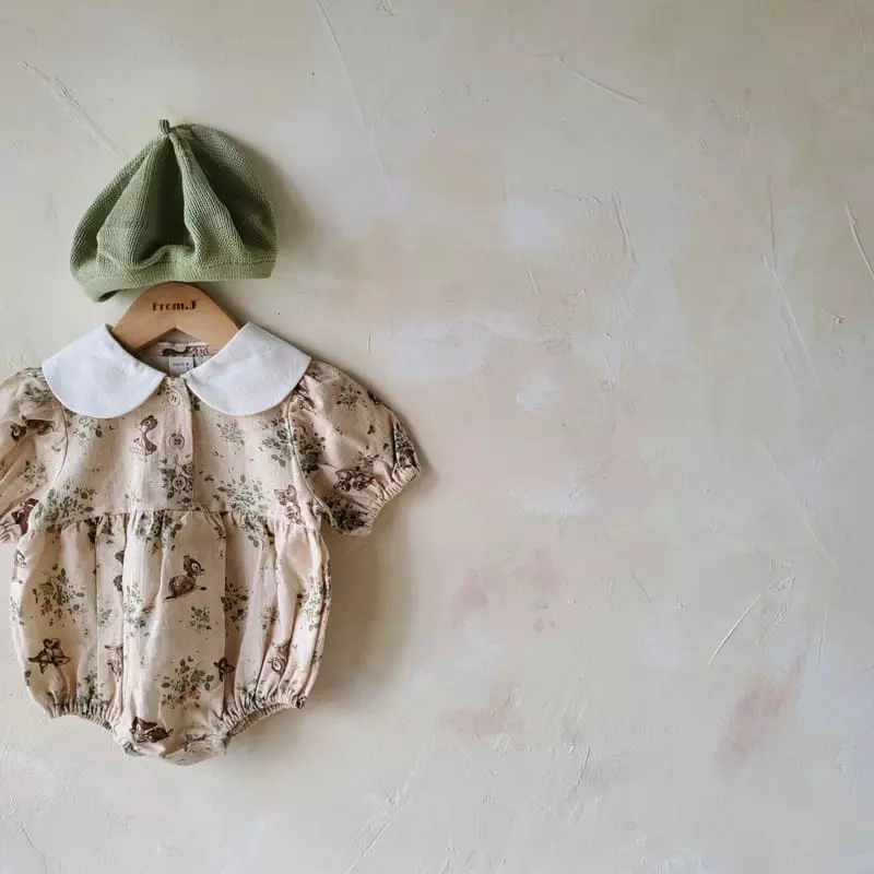 From J - Korean Baby Fashion - #babyootd - Bambi Collar Bodysuit - 8