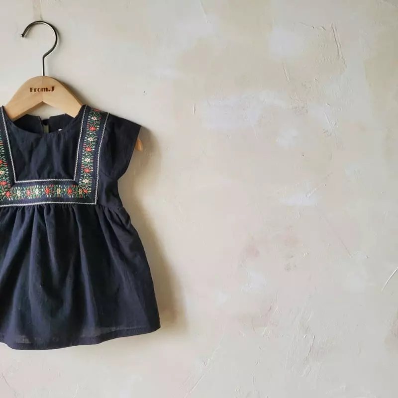 From J - Korean Baby Fashion - #babyoutfit - Esnic Embroidery Bodysuit - 8