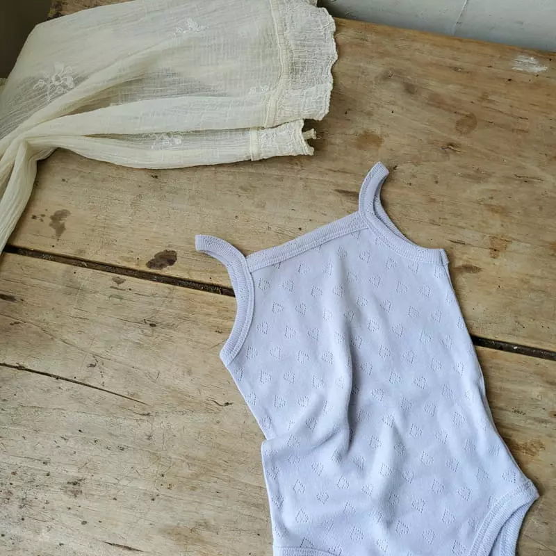From J - Korean Baby Fashion - #babyoutfit - Heart Sleeveless Bodysuit - 10