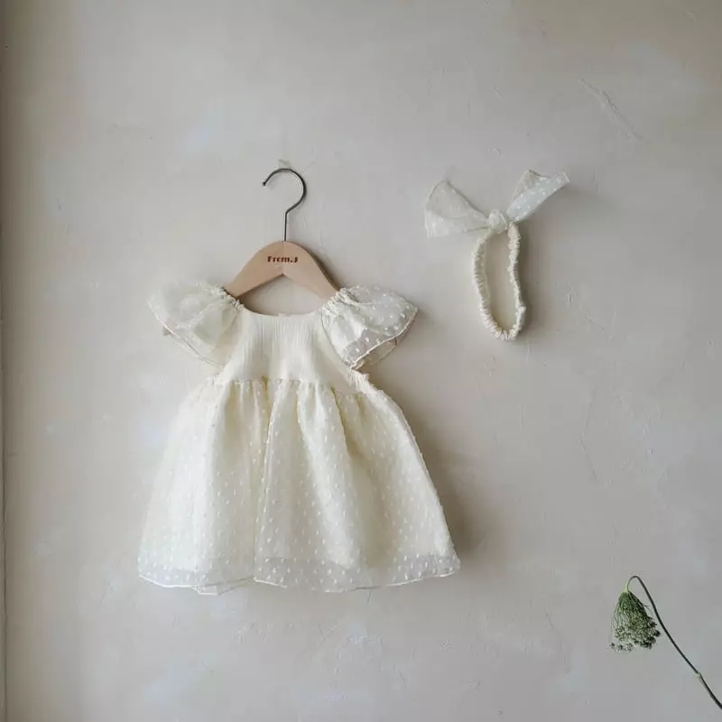 From J - Korean Baby Fashion - #babyoutfit - Snow Flower One-piece - 7