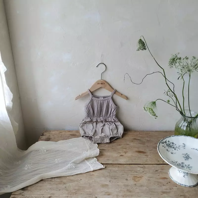 From J - Korean Baby Fashion - #babyoutfit - Twist Sleeveless Bodysuit - 6