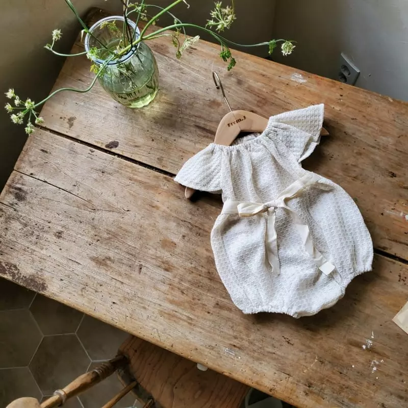 From J - Korean Baby Fashion - #babywear - Knit Wing Bodysuit - 4