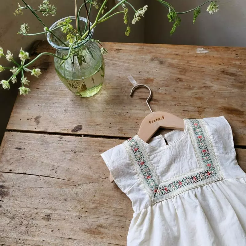 From J - Korean Baby Fashion - #onlinebabyboutique - Esnic Embroidery Bodysuit - 11