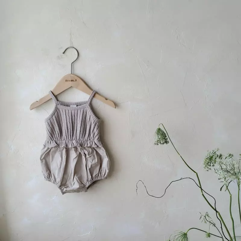 From J - Korean Baby Fashion - #onlinebabyshop - Twist Sleeveless Bodysuit - 10