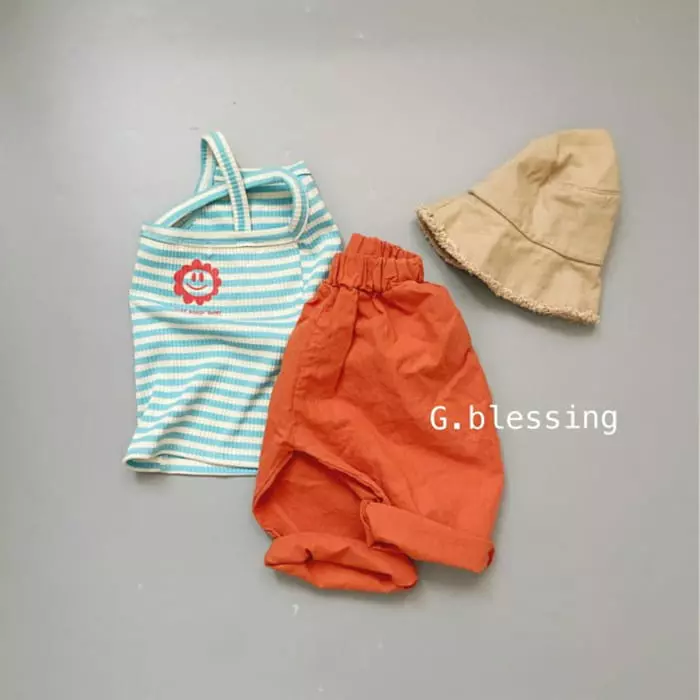 G Blessing - Korean Children Fashion - #childrensboutique - Flower Rib Sleeveless - 6