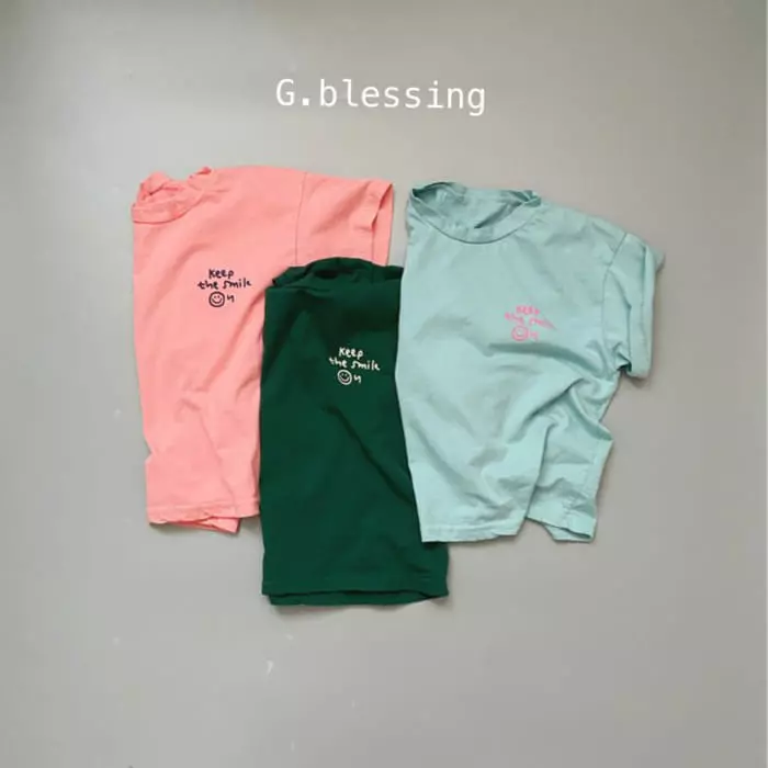 G Blessing - Korean Children Fashion - #kidsshorts - Keep Smile Tee - 12