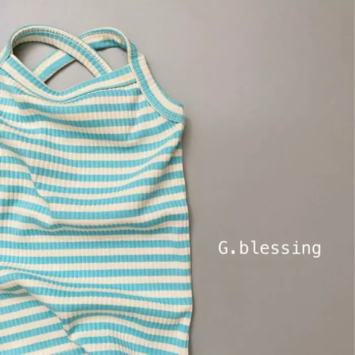 G Blessing - Korean Children Fashion - #todddlerfashion - Flower Rib Sleeveless - 2