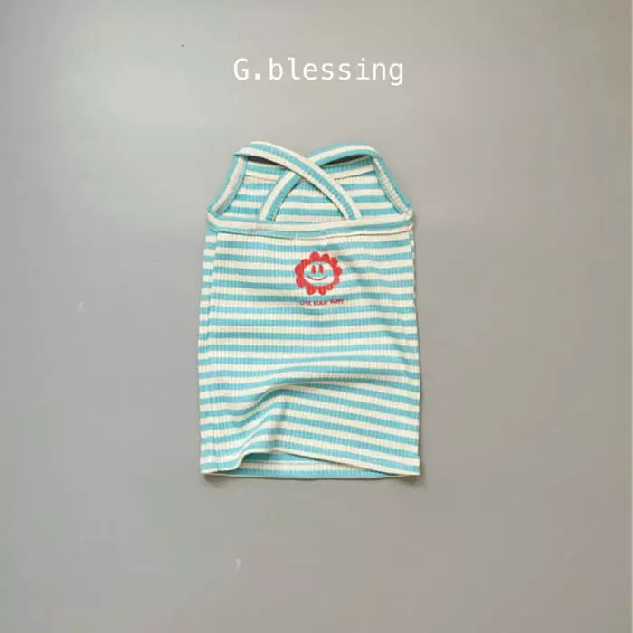 G Blessing - Korean Children Fashion - #toddlerclothing - Flower Rib Sleeveless - 3