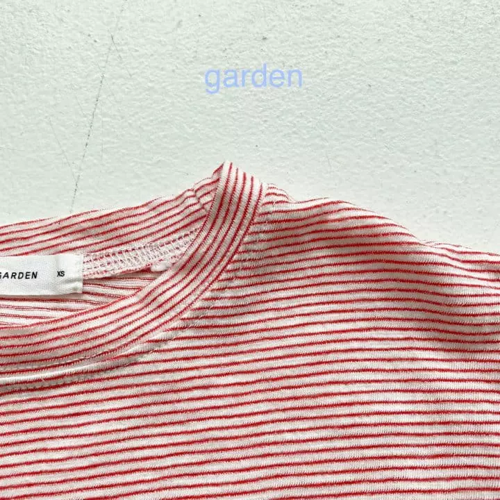 Garden - Korean Children Fashion - #discoveringself - Small Stripes Short Sleeves Tee - 2