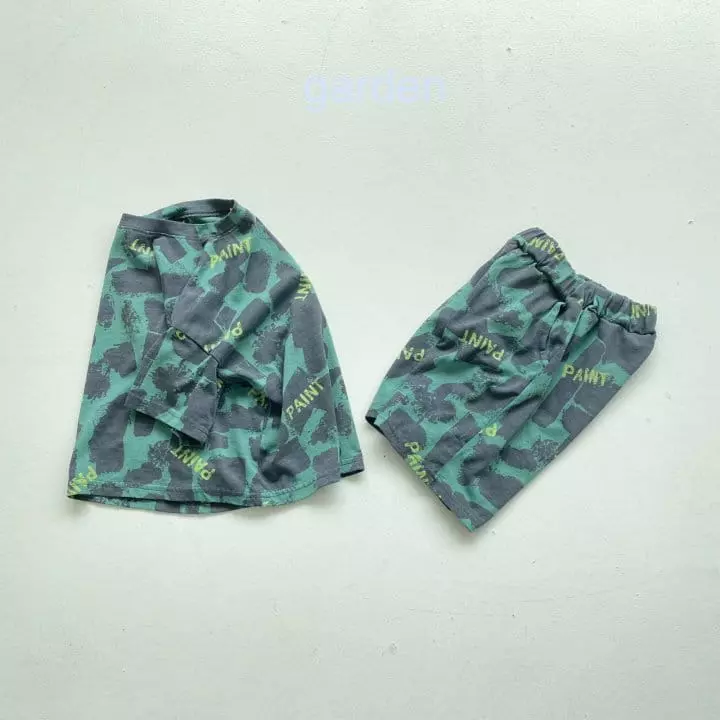 Garden - Korean Children Fashion - #minifashionista - Pint Top Bottom Set - 8