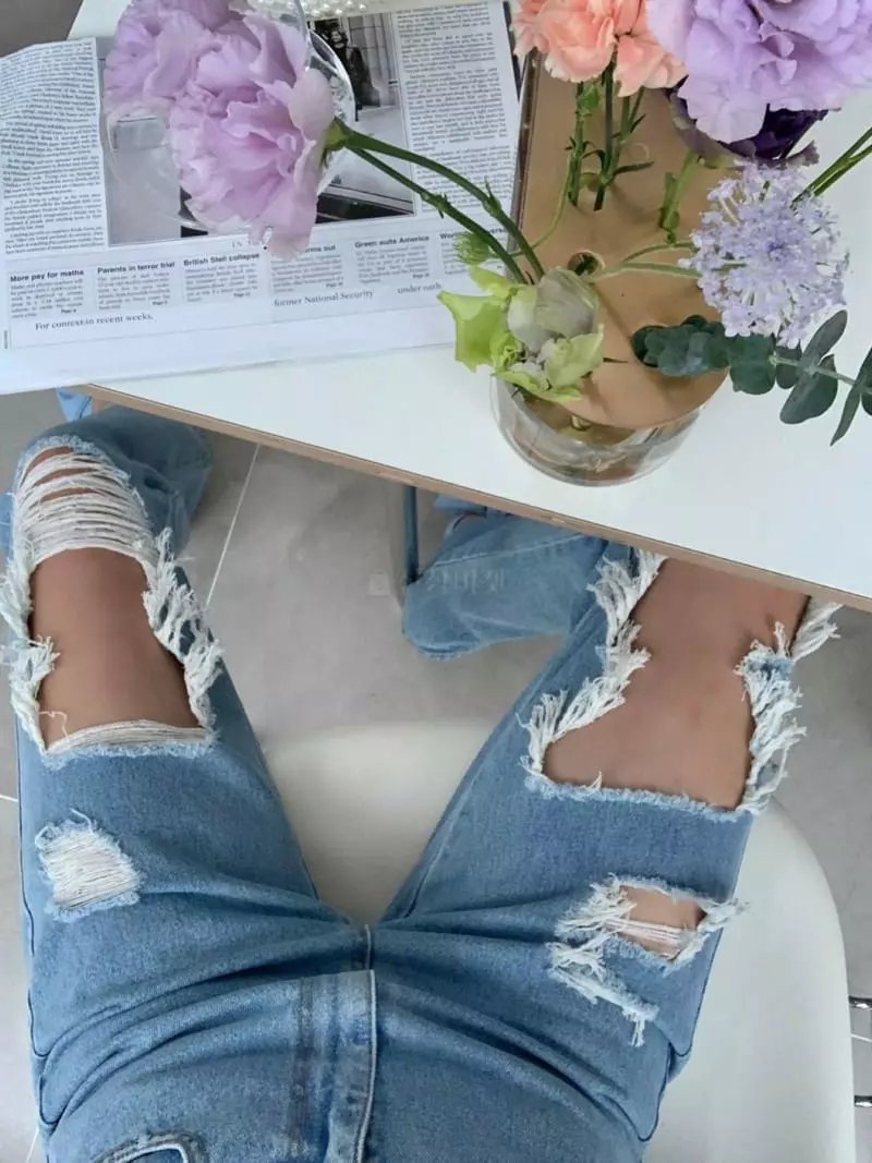 Gentlewoman - Korean Women Fashion - #pursuepretty - Demage Jeans - 3