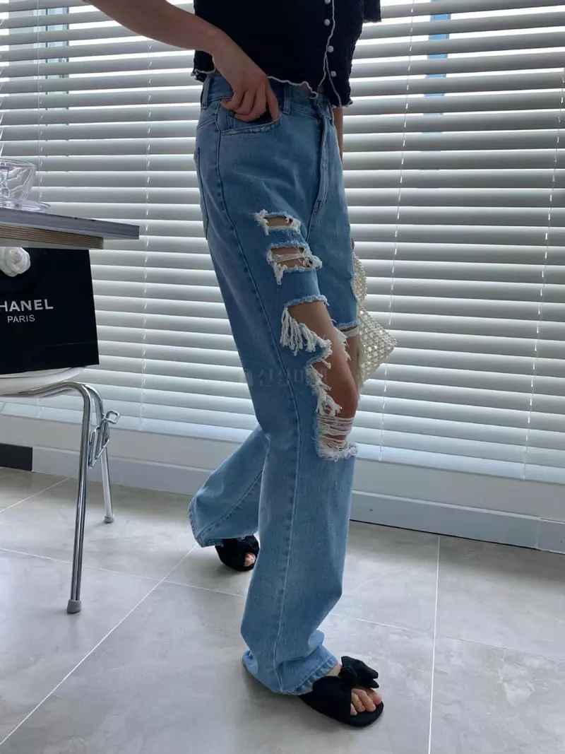 Gentlewoman - Korean Women Fashion - #pursuepretty - Demage Jeans - 4
