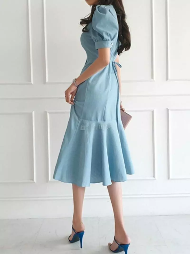 Gratia - Korean Women Fashion - #momslook - Maram Denim One-piece - 12