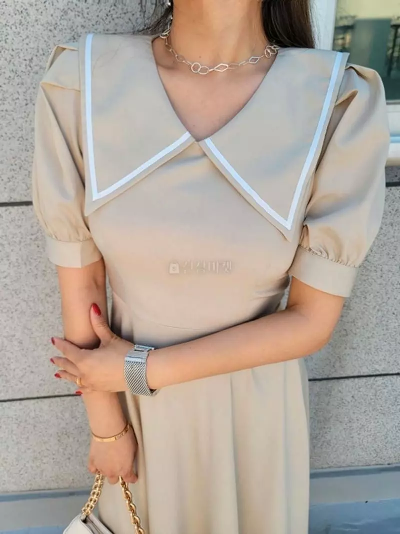 Gratia - Korean Women Fashion - #momslook - Marine Long One-piece