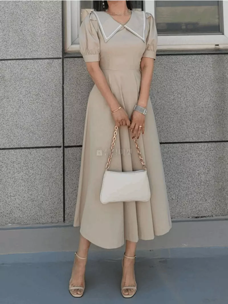 Gratia - Korean Women Fashion - #momslook - Marine Long One-piece - 5