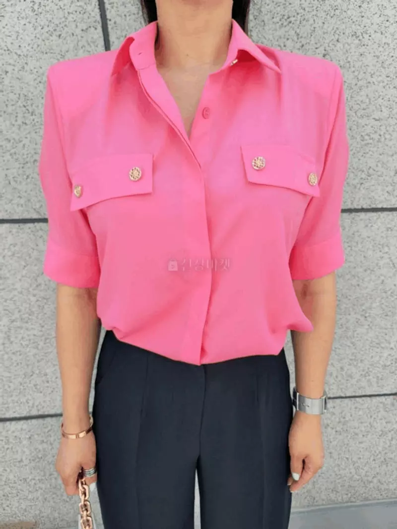 Gratia - Korean Women Fashion - #momslook - Glam Blouse - 5