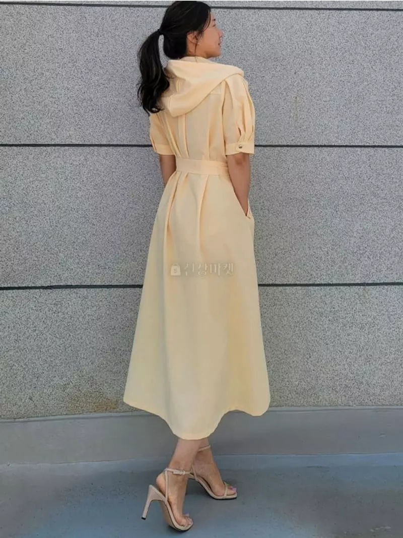 Gratia - Korean Women Fashion - #momslook - Rain Hoody Long One-piece