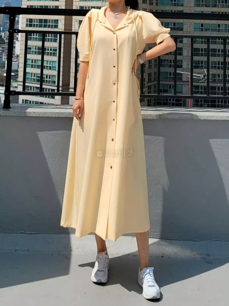 Gratia - Korean Women Fashion - #momslook - Rain Hoody Long One-piece - 3