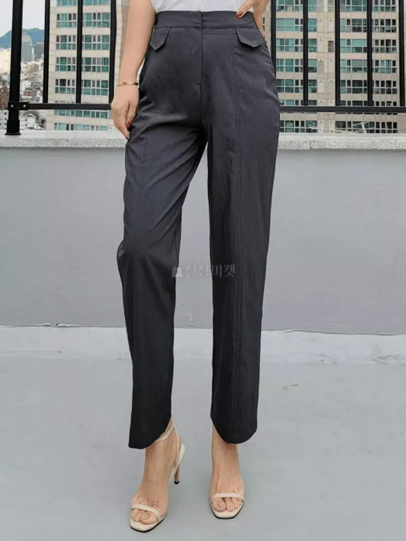Gratia - Korean Women Fashion - #restrostyle - Uni Rinkle Pants - 8